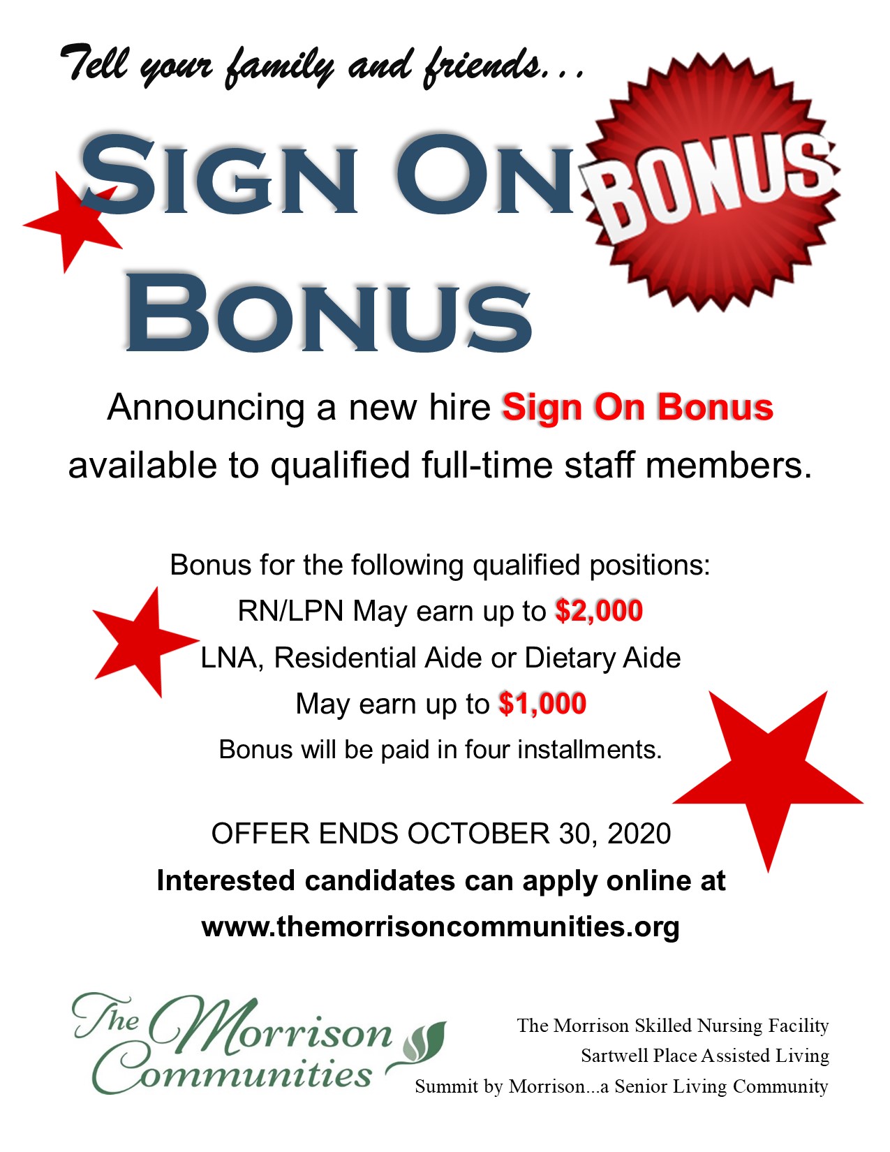 Sign On Bonus